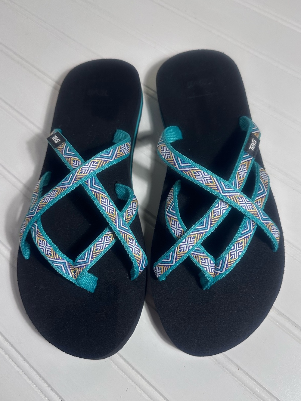 Teva NWOT Olowahu Mush turquoise strappy sandals women’s 9